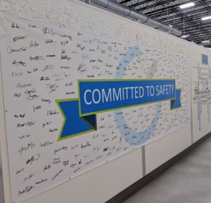 Committed to safety wall