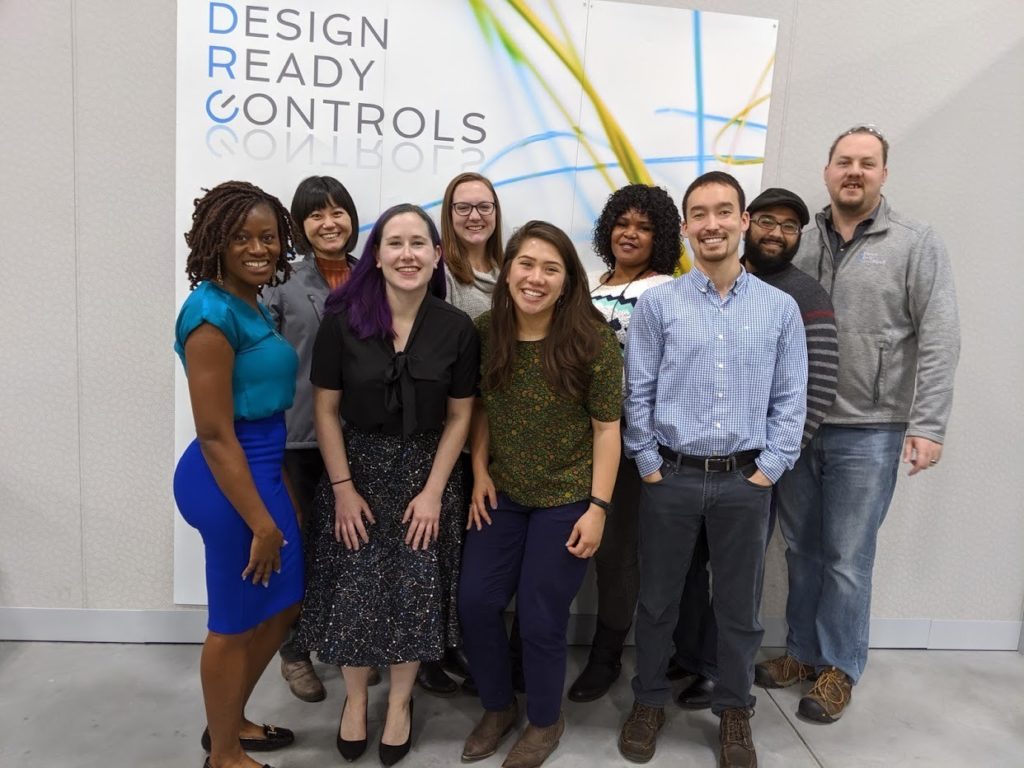 A photo of Design Ready Controls Society of Women Engineers members. 